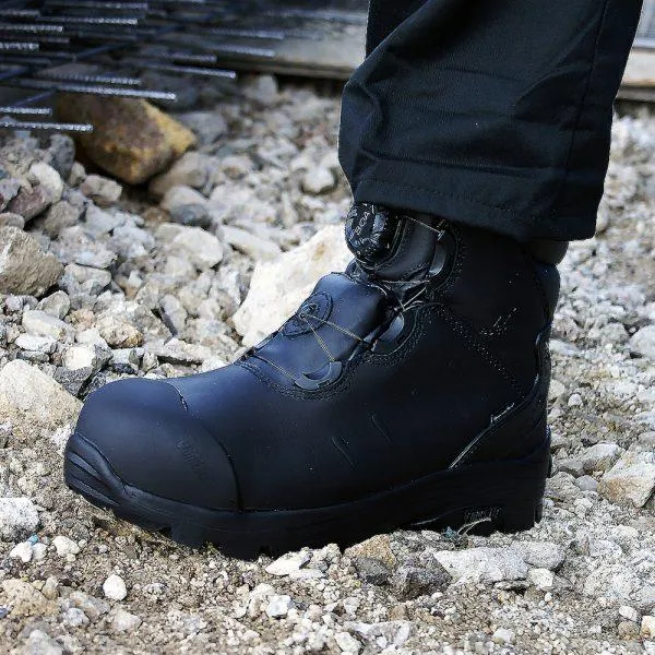 Rock Fall RF709 Lava Internal Metatarsal Waterproof Boa Safety Boot in 6 to 12, Black