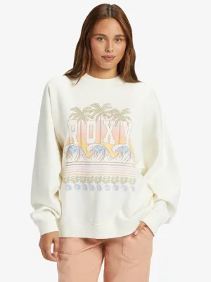Roxy Lineup Oversized Crew - Egret