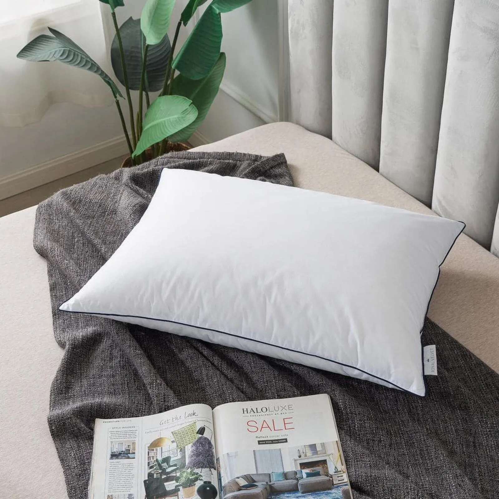 Royal Velvet European Down & Feather Pillow P2022-0085-Q White OS