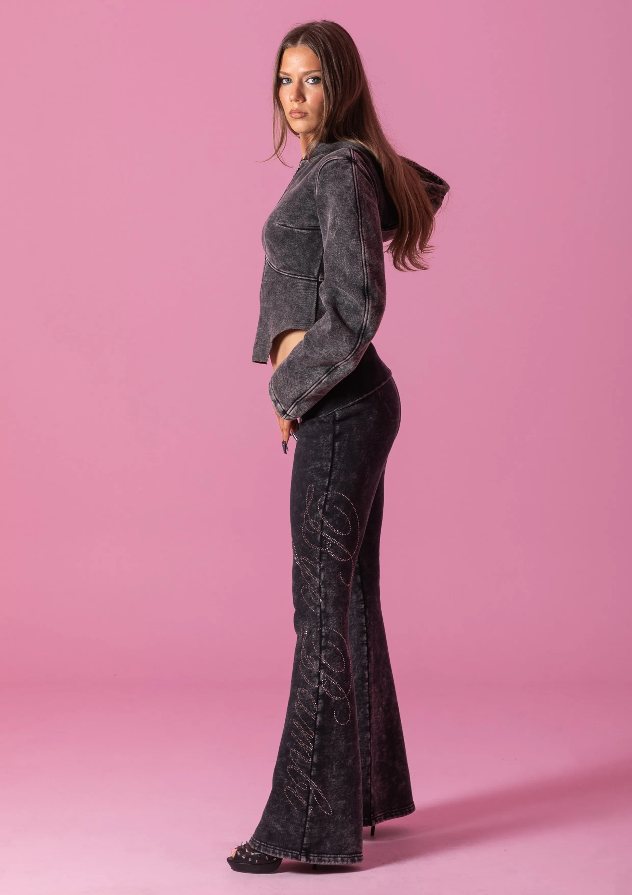 SAMANTHA TRACK PANT - STONE WASH