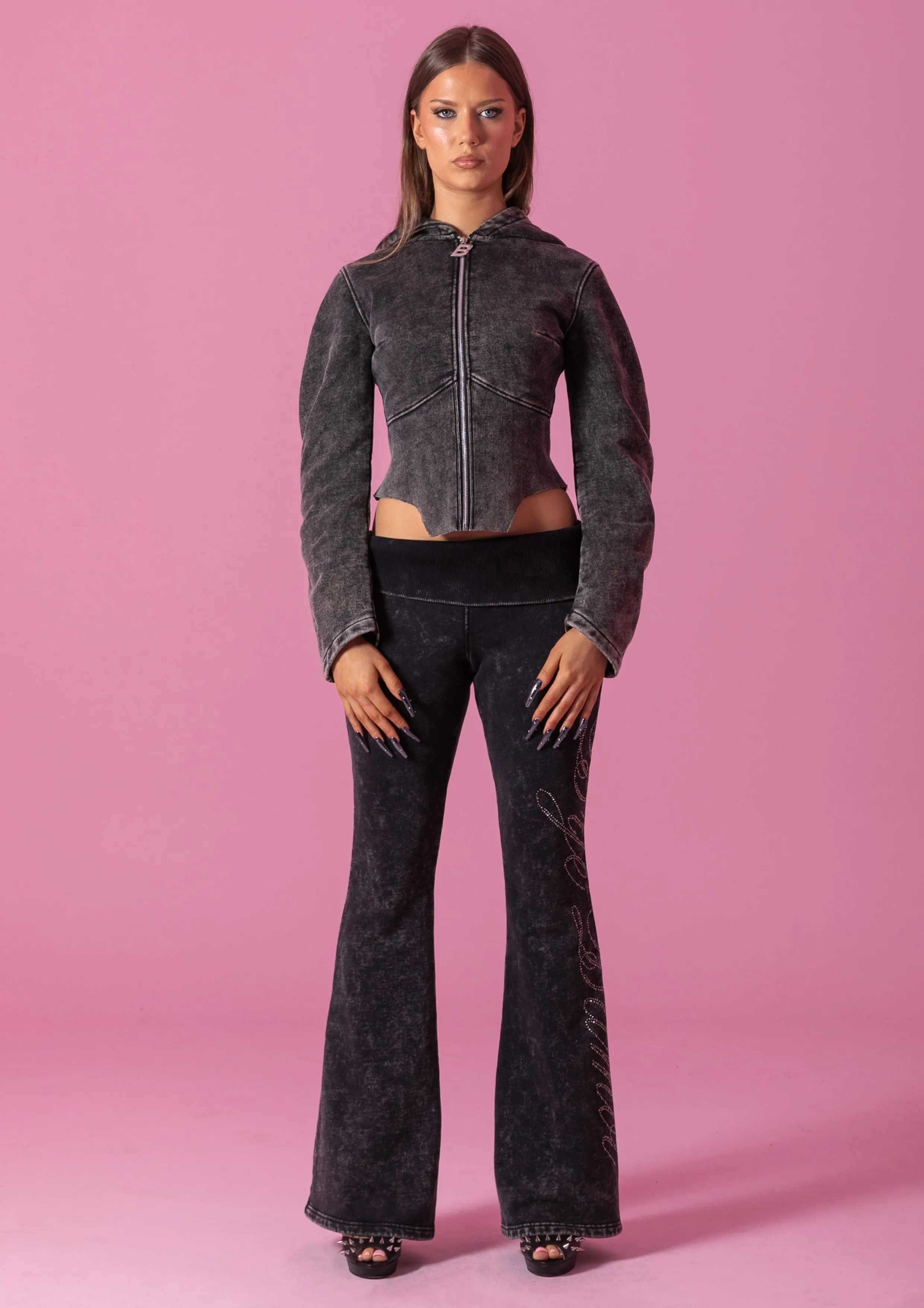 SAMANTHA TRACK PANT - STONE WASH