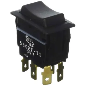 Sealed Rocker Switch Non-Illuminated DPDT (On) -Off-(On) 6 Blade