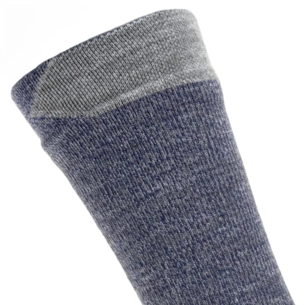 Sealskinz Waterproof All-Weather Mid-Length Socks - Navy/Grey Marl