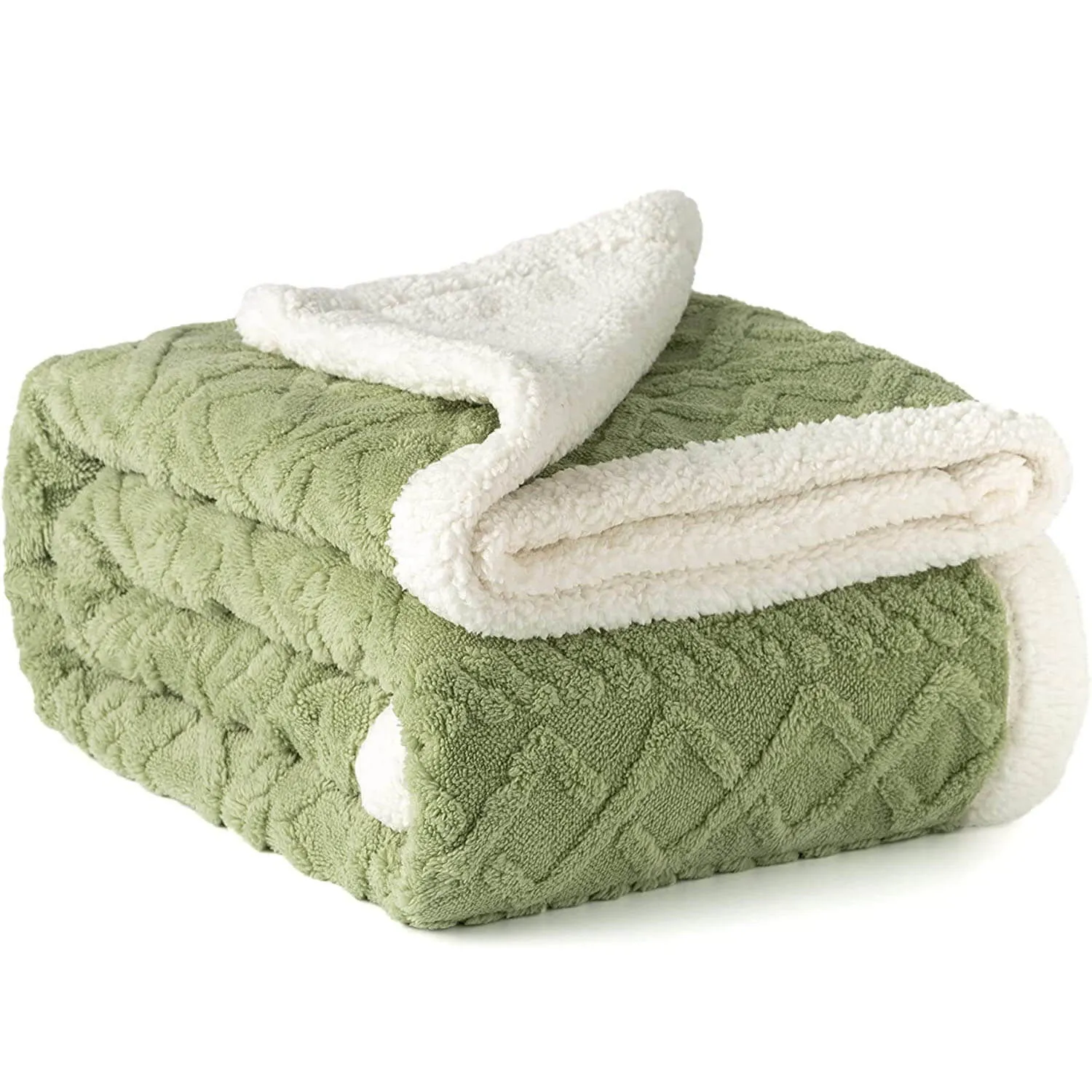 Sherpa Wool Bed Blanket , Large Super Soft Fluffy Sofa Cover Velvet Blanket