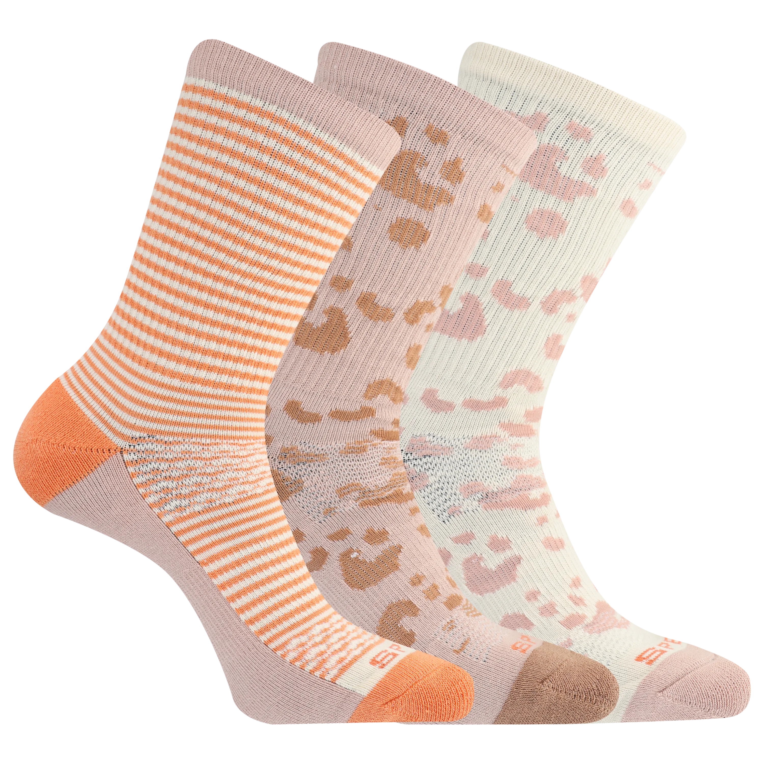 Sperry Women's Basic Cotton Boat Crew Sock 3 Pair Pack - Arch Support and Comfort Cushioning