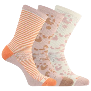 Sperry Women's Basic Cotton Boat Crew Sock 3 Pair Pack - Arch Support and Comfort Cushioning