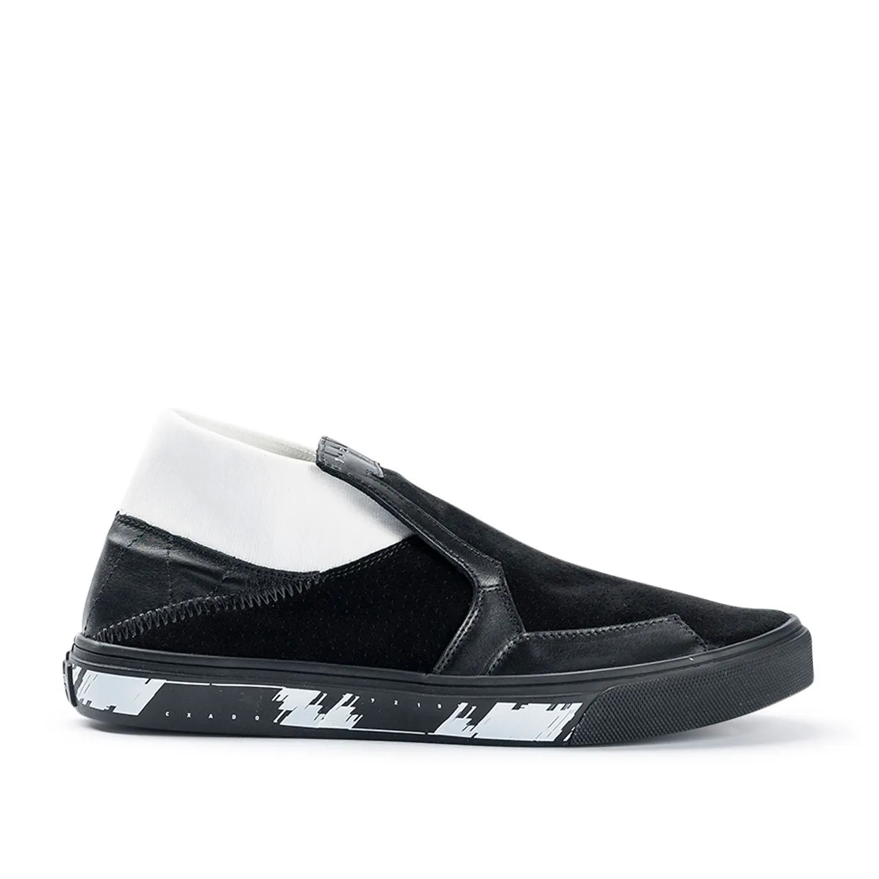 stone island shadow project slip-on mid leather (black)