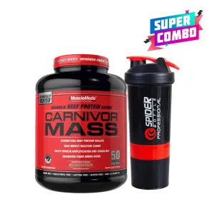 Super Combo MuscleMeds Carnivor Mass 6lb Off   Free Shaker