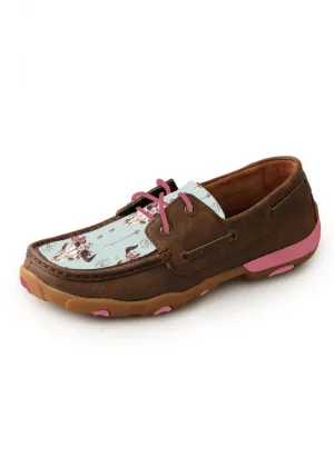 TCWDM0029 Twisted X Women's Skull Arrow Moc Low Lace Up
