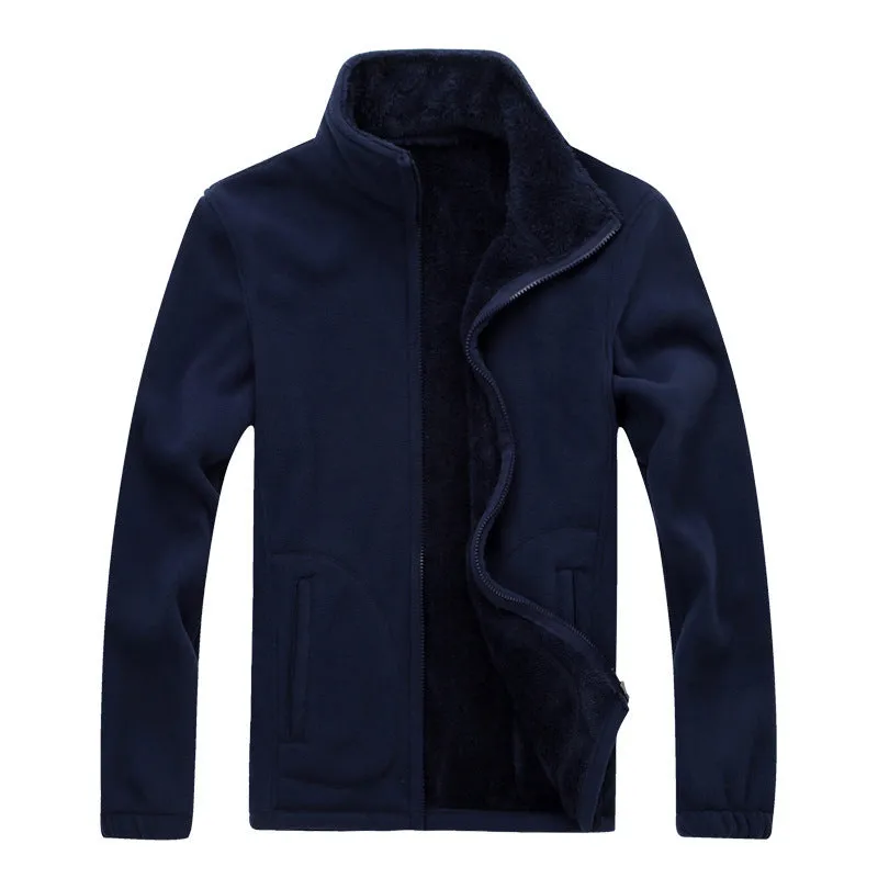 Thick fleece cardigan jacket