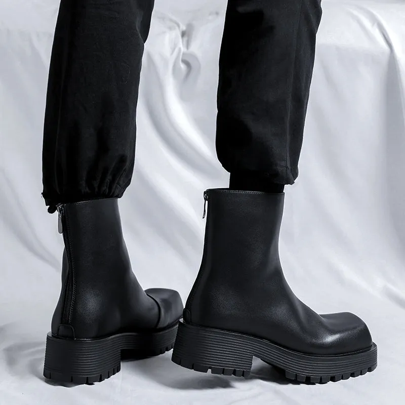 Thick Soled Platform Men's Boots