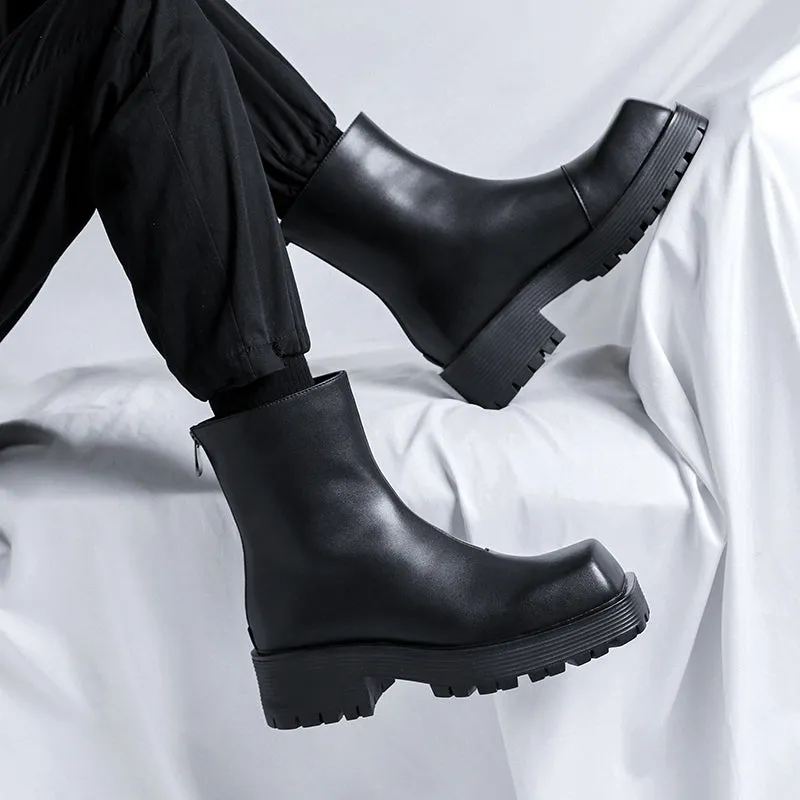 Thick Soled Platform Men's Boots