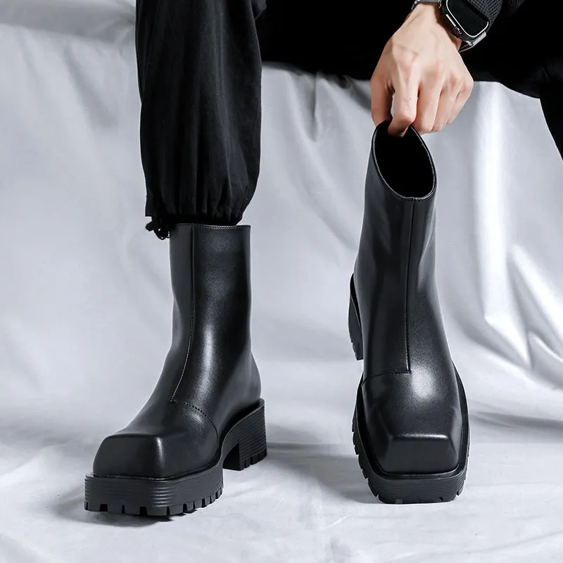 Thick Soled Platform Men's Boots
