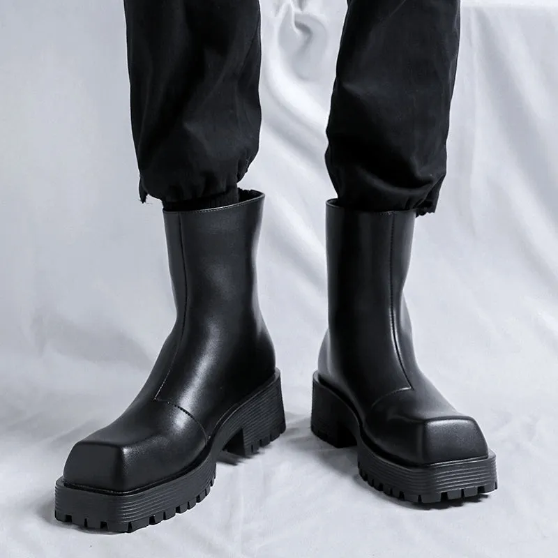 Thick Soled Platform Men's Boots