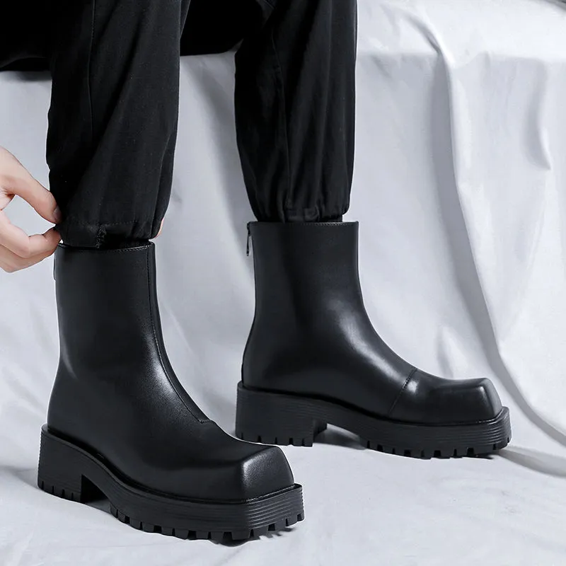 Thick Soled Platform Men's Boots