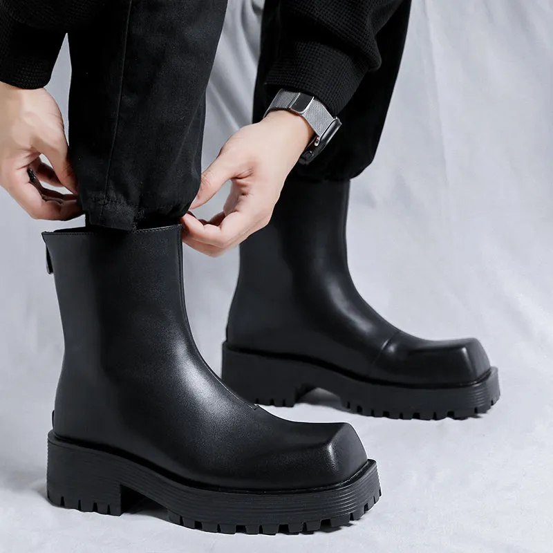 Thick Soled Platform Men's Boots