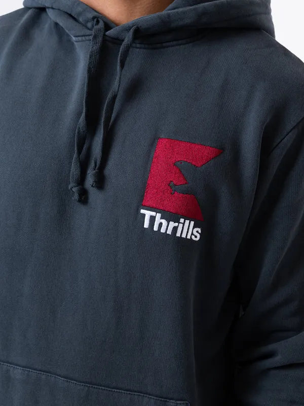 THRILLS UNITED FRONT PULL ON HOOD - EBONY