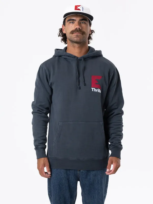 THRILLS UNITED FRONT PULL ON HOOD - EBONY