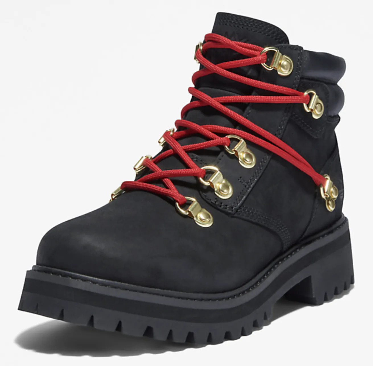 Timberland Womens Heritage 6 Inch Waterproof Winter Leather Boot - Black Nubuck