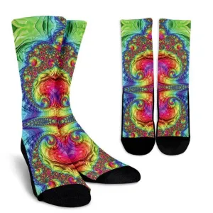 Trippy rainbow socks