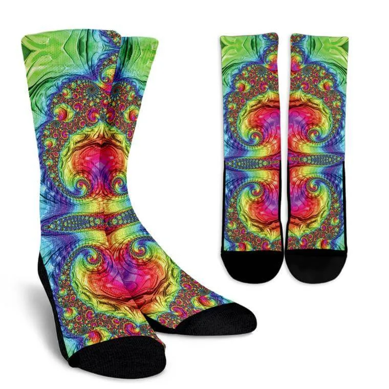 Trippy rainbow socks