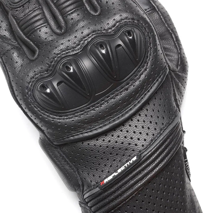 Triumph Jansson Perforated Leather Gloves - Black