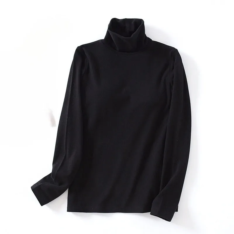 Turtle Neck Long Sleeve Top With Inbuilt Bra Fleece