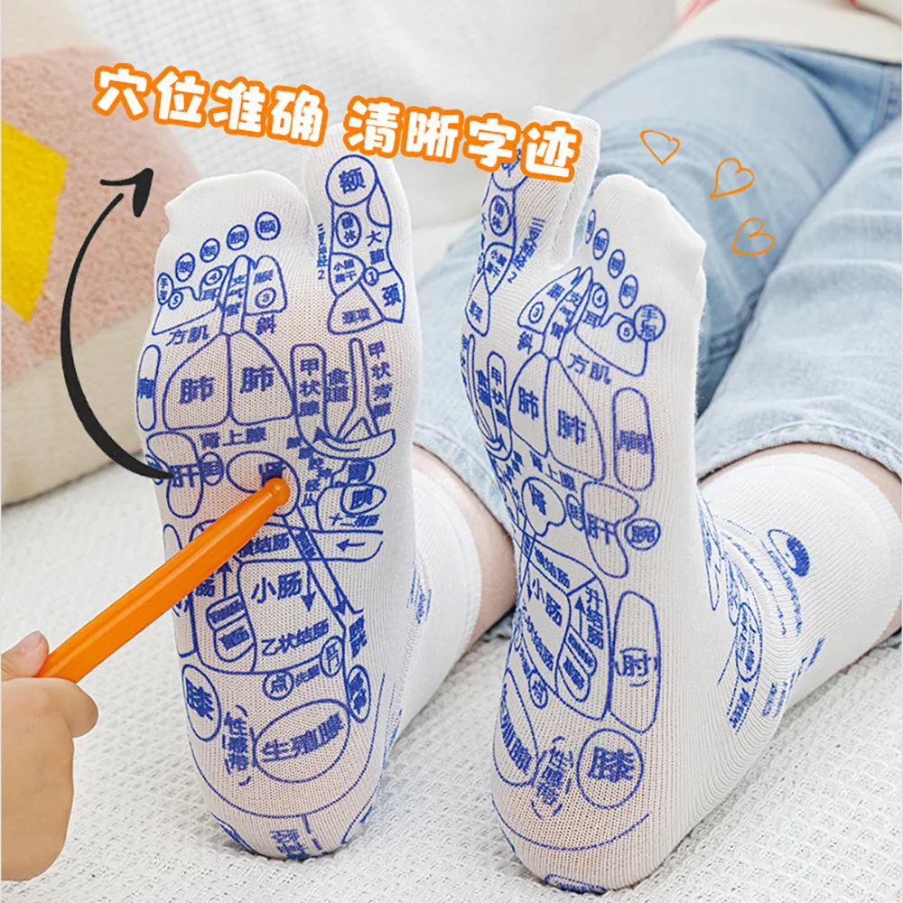 Ulife Acupressure Reflexology Socks with Massage Stick - Size 35