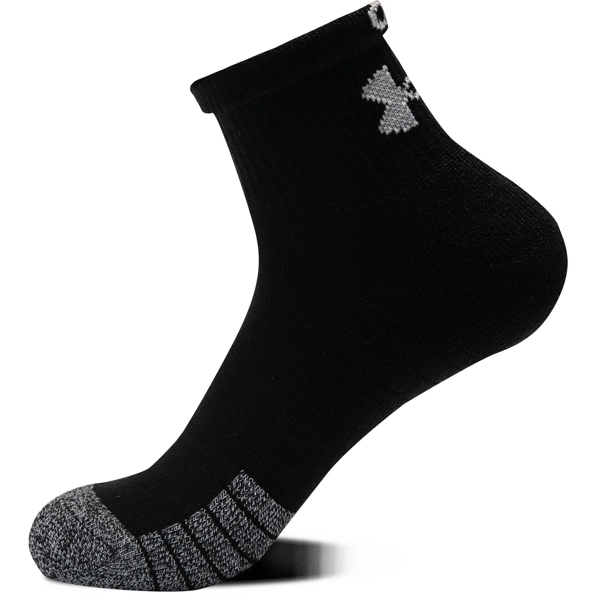 Under Armour HeatGear Quarter (3 Pack) Socks - Black