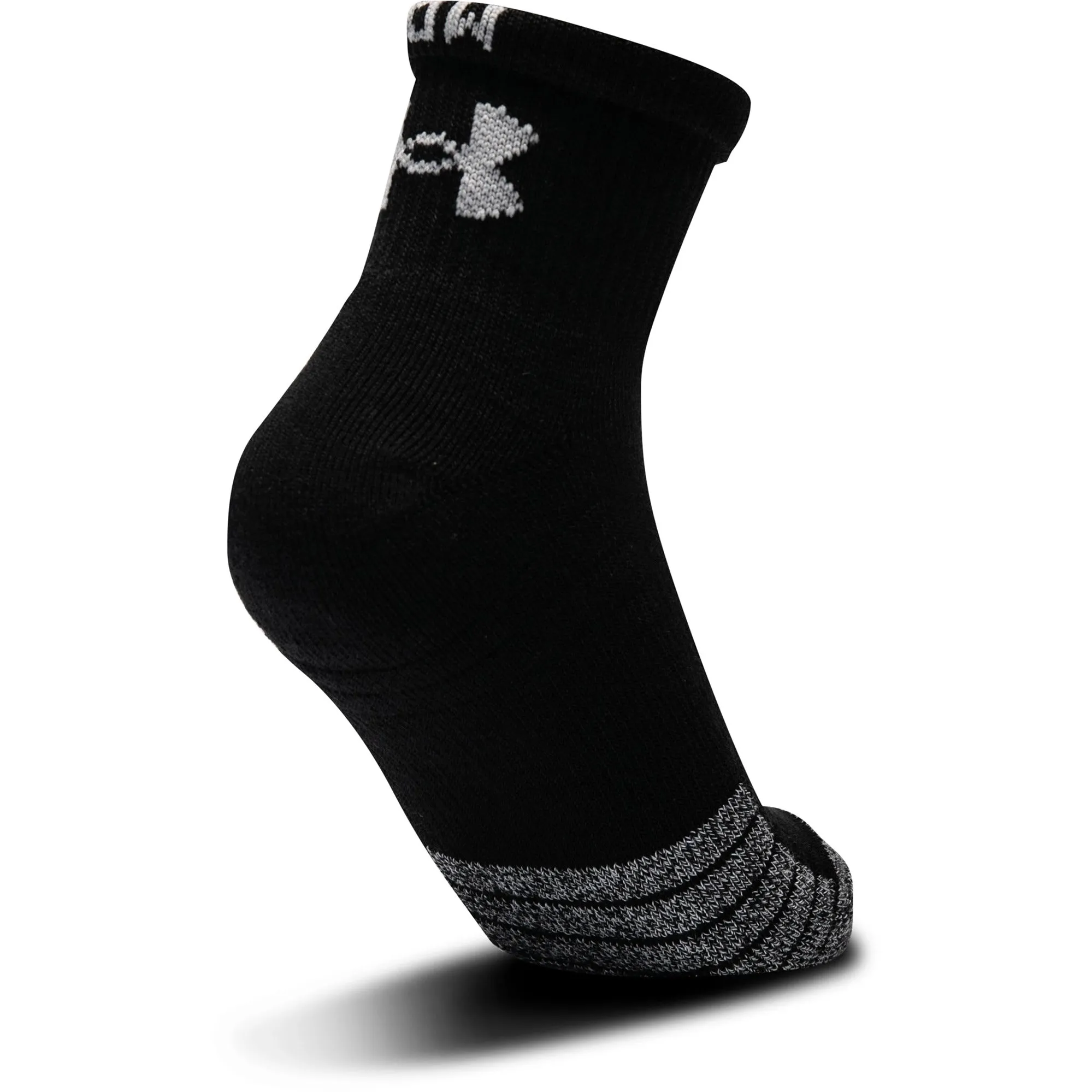 Under Armour HeatGear Quarter (3 Pack) Socks - Black