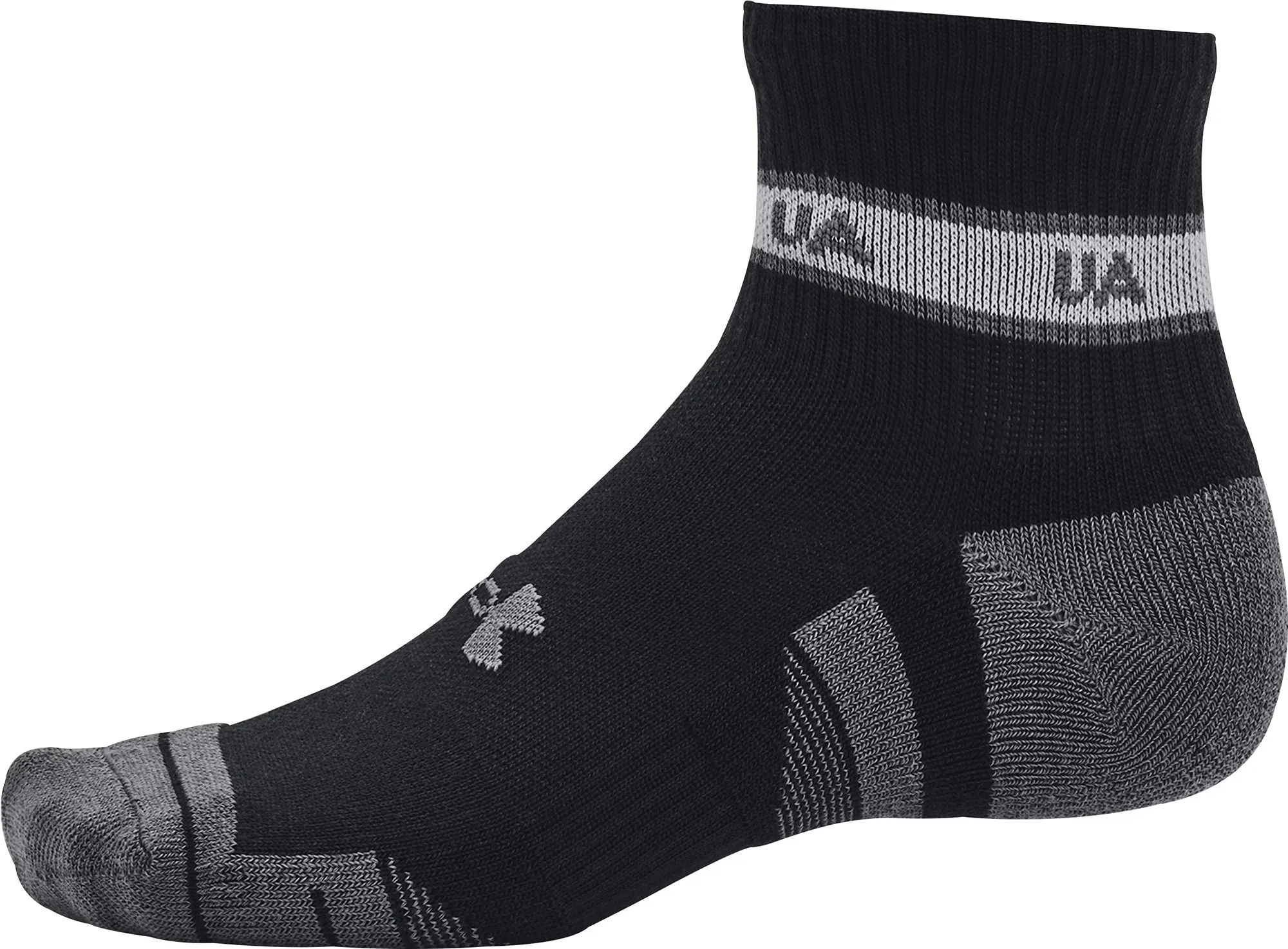 Under Armour Performance Tech (3 Pack) Quarter Socks - Black