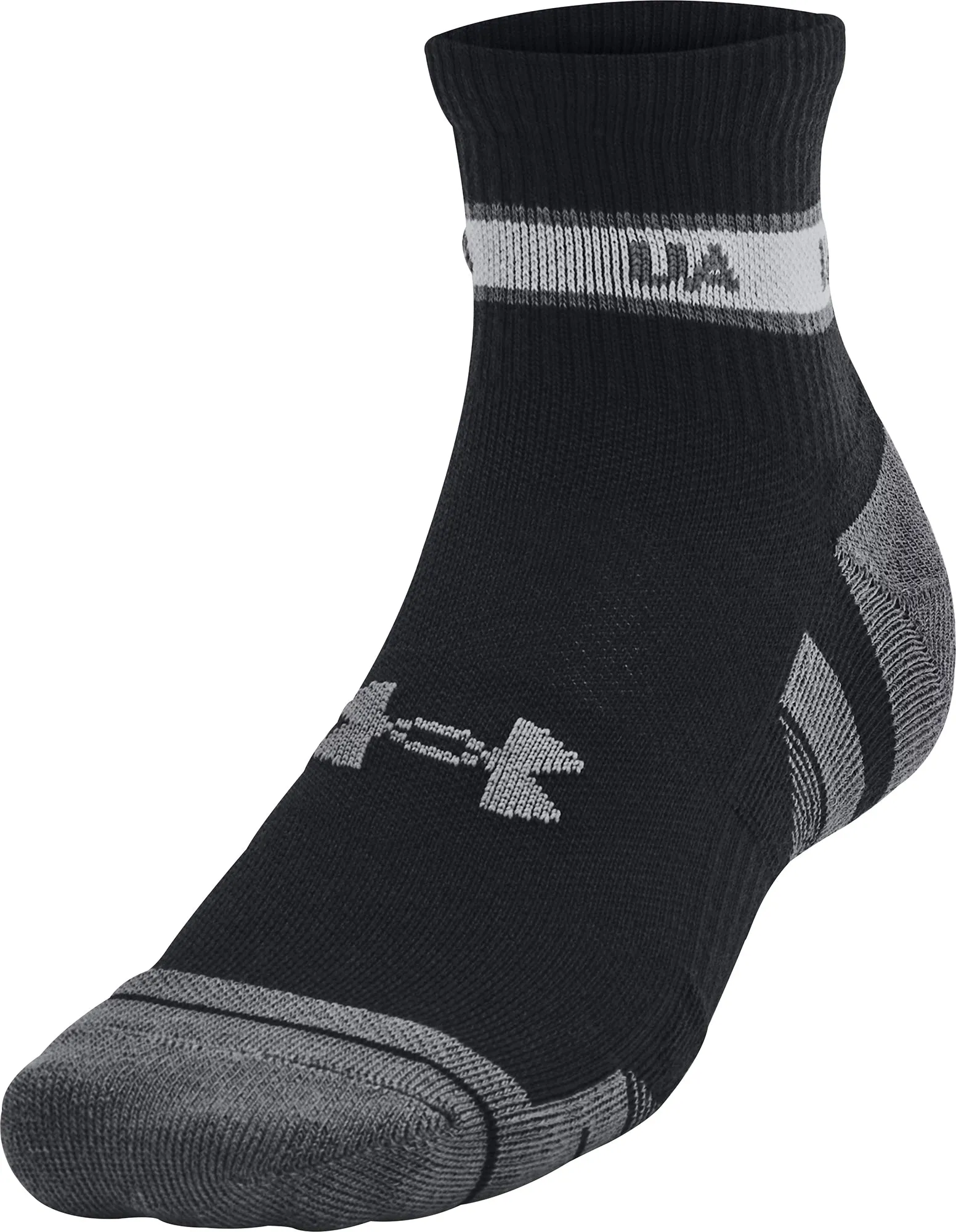 Under Armour Performance Tech (3 Pack) Quarter Socks - Black