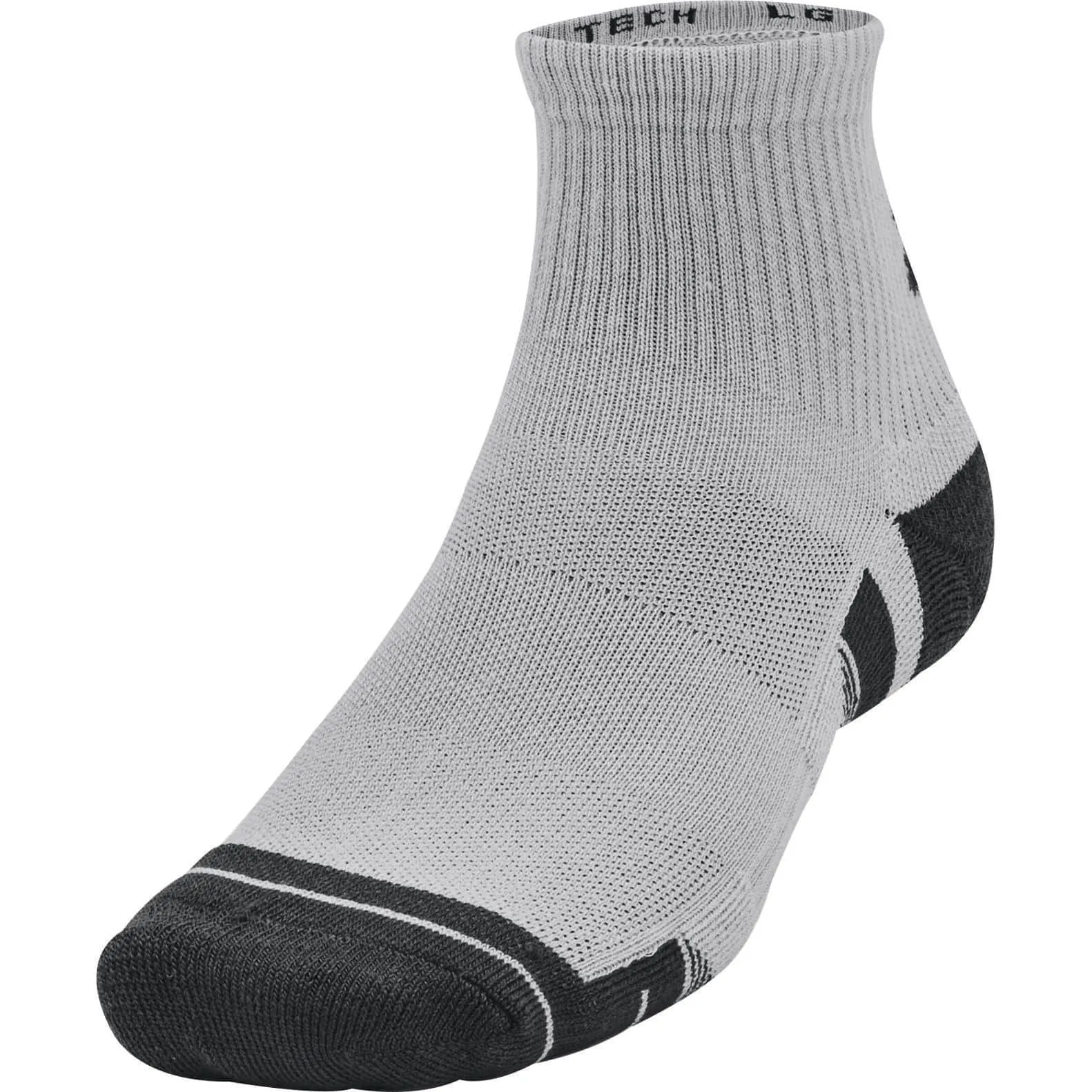 Under Armour Performance Tech (3 Pack) Quarter Socks - Grey