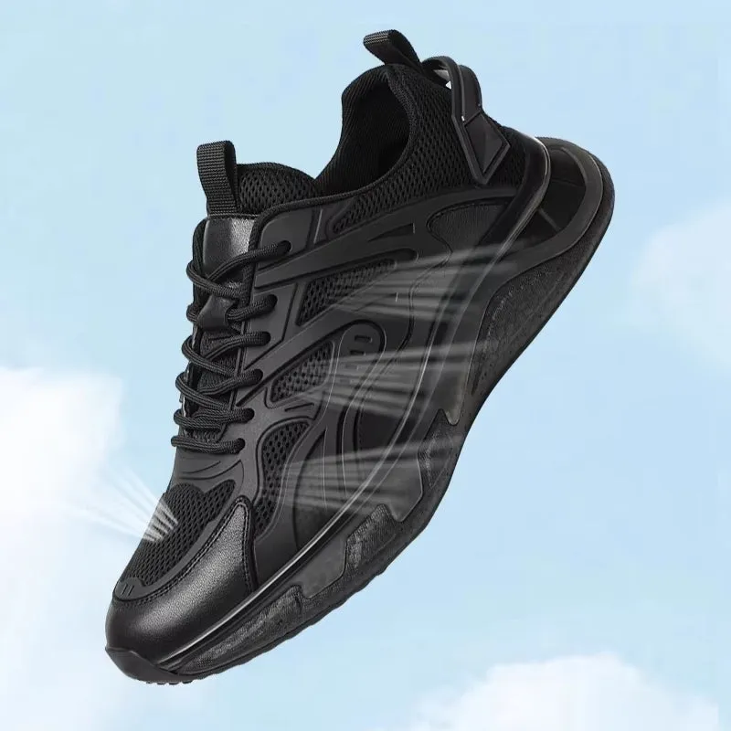 Unisex Cowhide Casual Height Increasing Shoes
