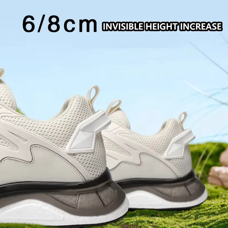 Unisex Cowhide Casual Height Increasing Shoes