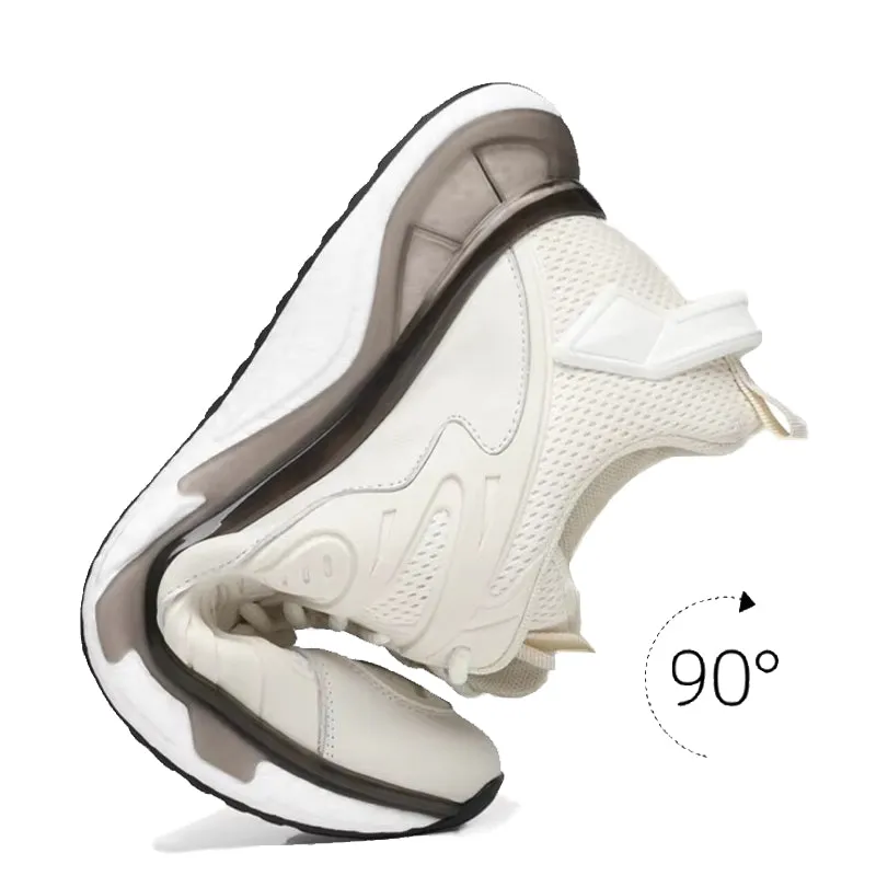 Unisex Cowhide Casual Height Increasing Shoes