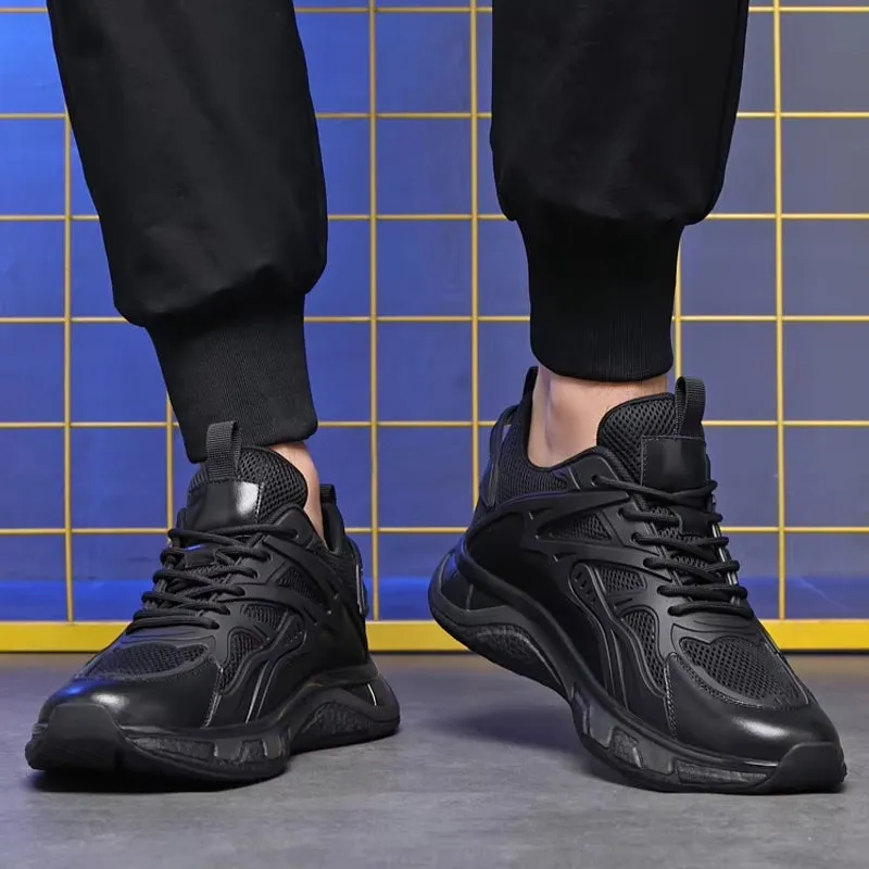 Unisex Cowhide Casual Height Increasing Shoes