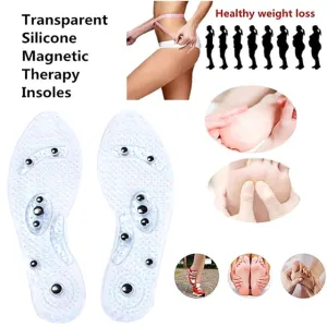 Unisex Magnetic Massage Shoe Insole Foot Care Acupressure Slimming Shoe Gel Insoles