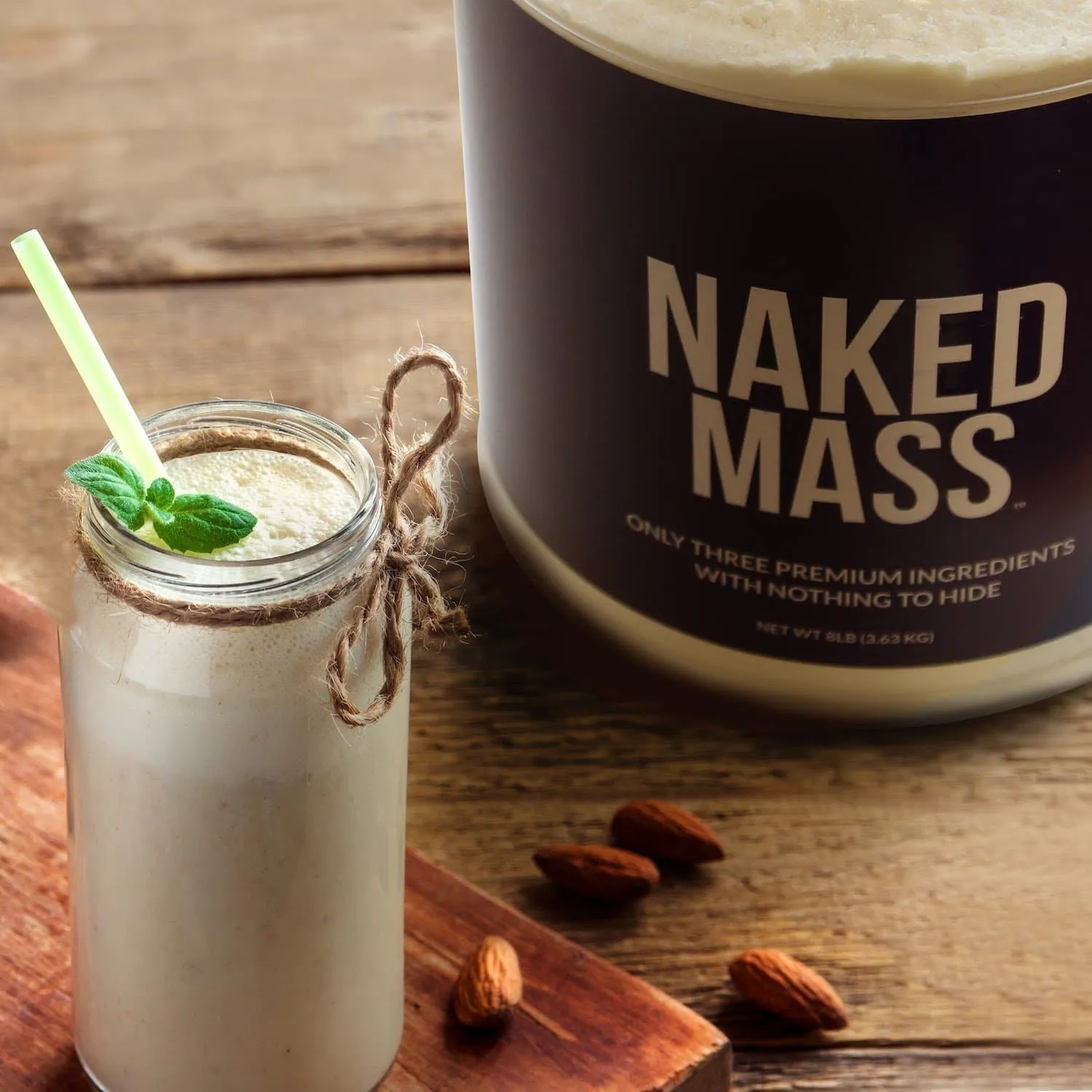 Vanilla Weight Gainer Protein Supplement | Vanilla Naked Mass - 8LB