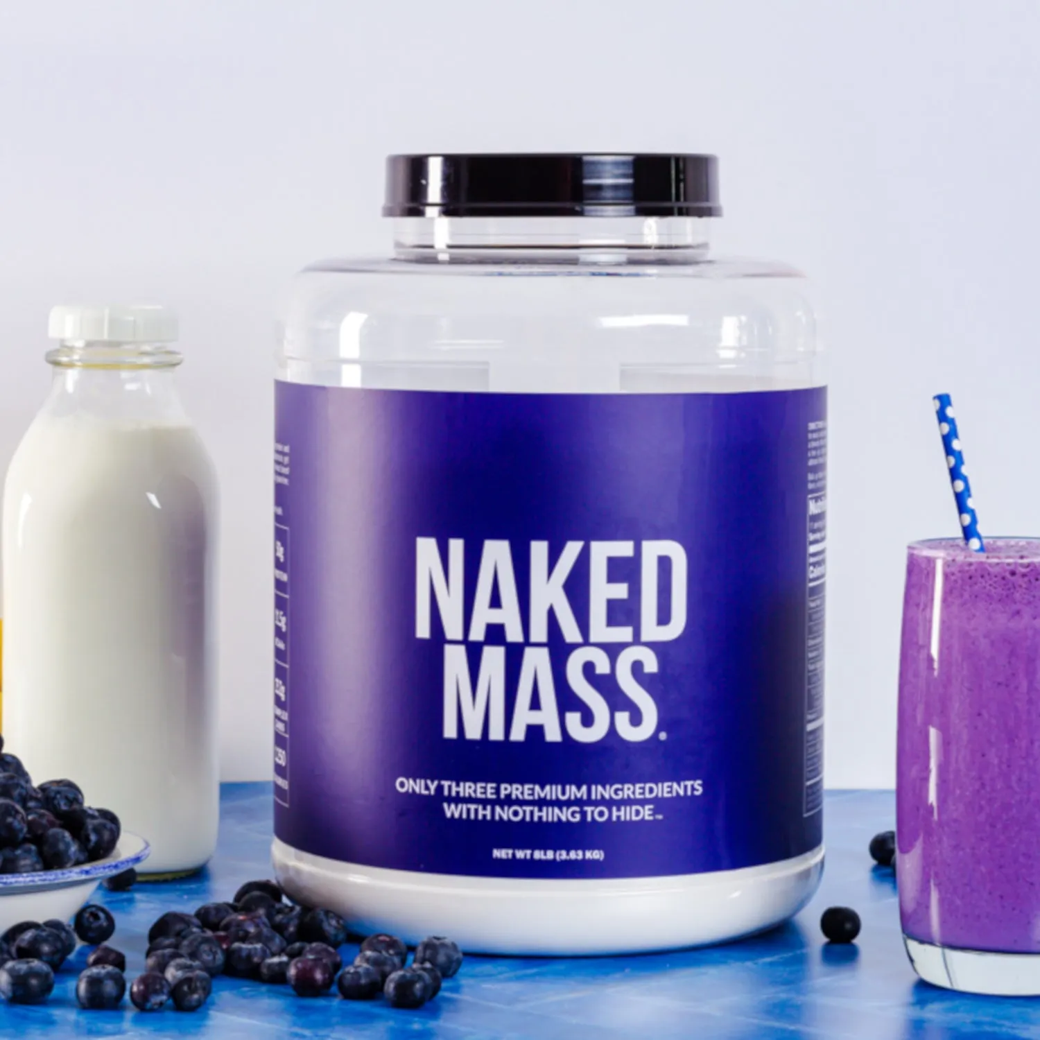 Vanilla Weight Gainer Protein Supplement | Vanilla Naked Mass - 8LB