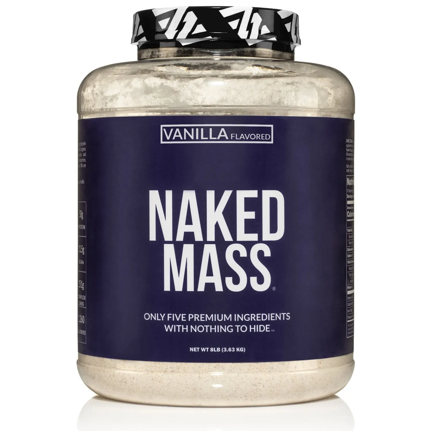 Vanilla Weight Gainer Protein Supplement | Vanilla Naked Mass - 8LB