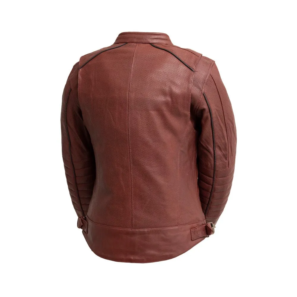 Veloce - Women's Perforated Motorcycle Leather Jacket