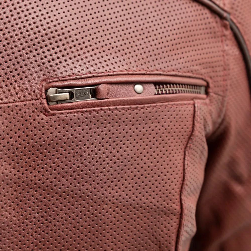 Veloce - Women's Perforated Motorcycle Leather Jacket