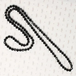 Victorian English Moulded Black Glass Beads