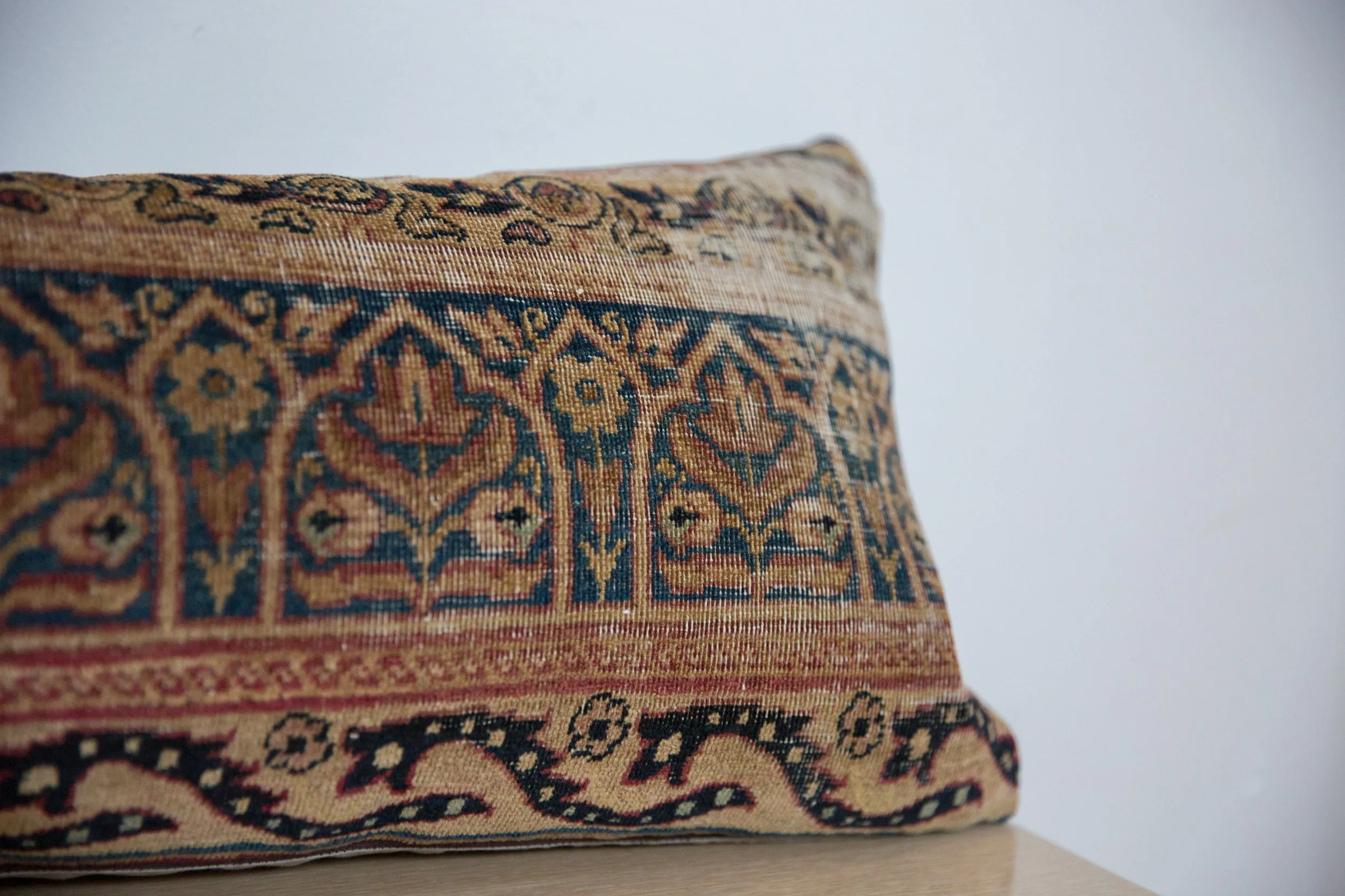 Vintage Rug Fragment Lumbar Pillow