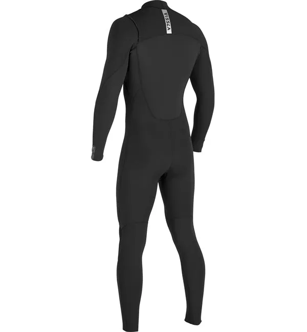 Vissla 7 Seas Power Seam 4/3 Chest Zip Full Wetsuit  - Black