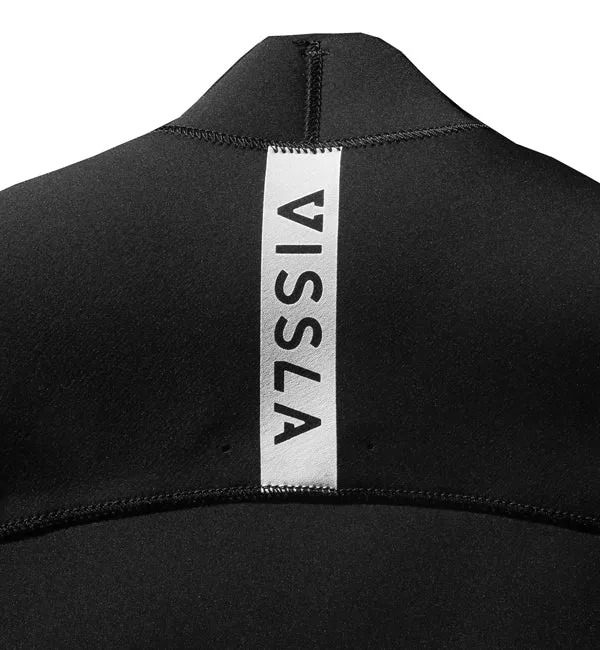 Vissla 7 Seas Power Seam 4/3 Chest Zip Full Wetsuit  - Black