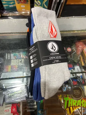 VOLCOM Full Stone Sock 3 Pack - Multi
