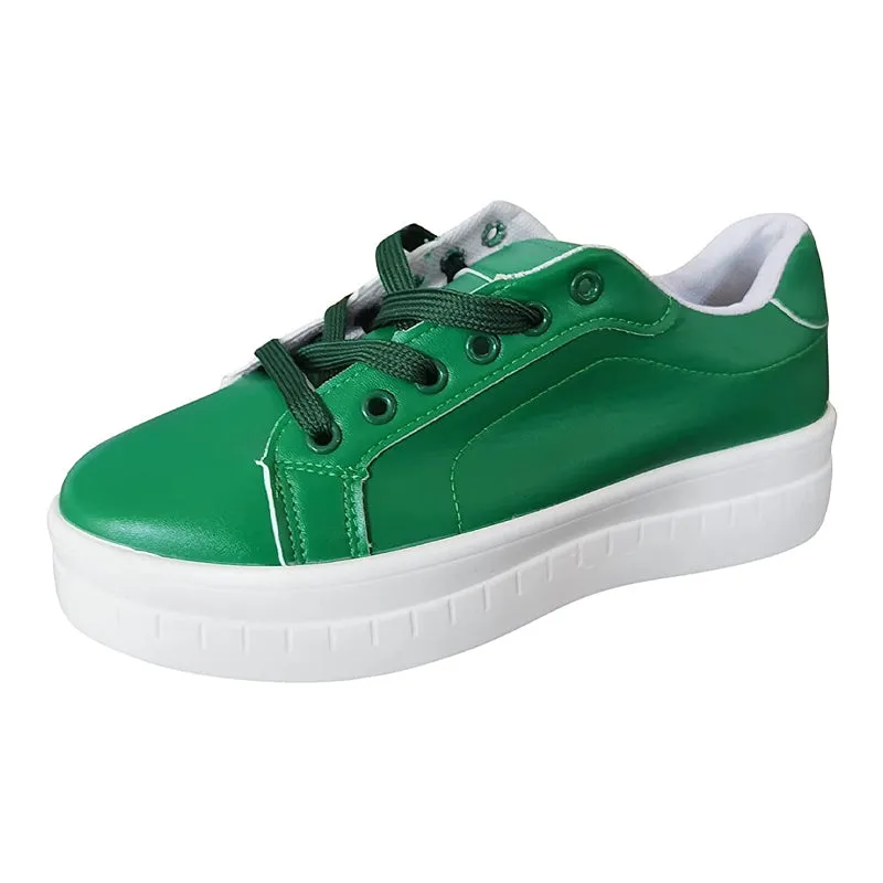 Women Round Toe Thick Bottom Casual Shoes
