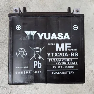 YTX20A-BS Non-DG Factory Sealed Battery Yuasa ^ (YTX20ABS)